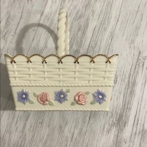 Antique glass basket